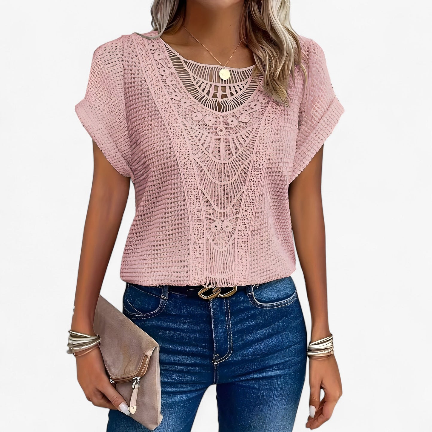 Chique kanten top voor tijdloze elegantie – BellezaLace - Glamorix