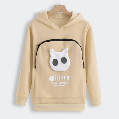 PIPER - Hoodie met huisdierdragerzak en leuk grafisch ontwerp