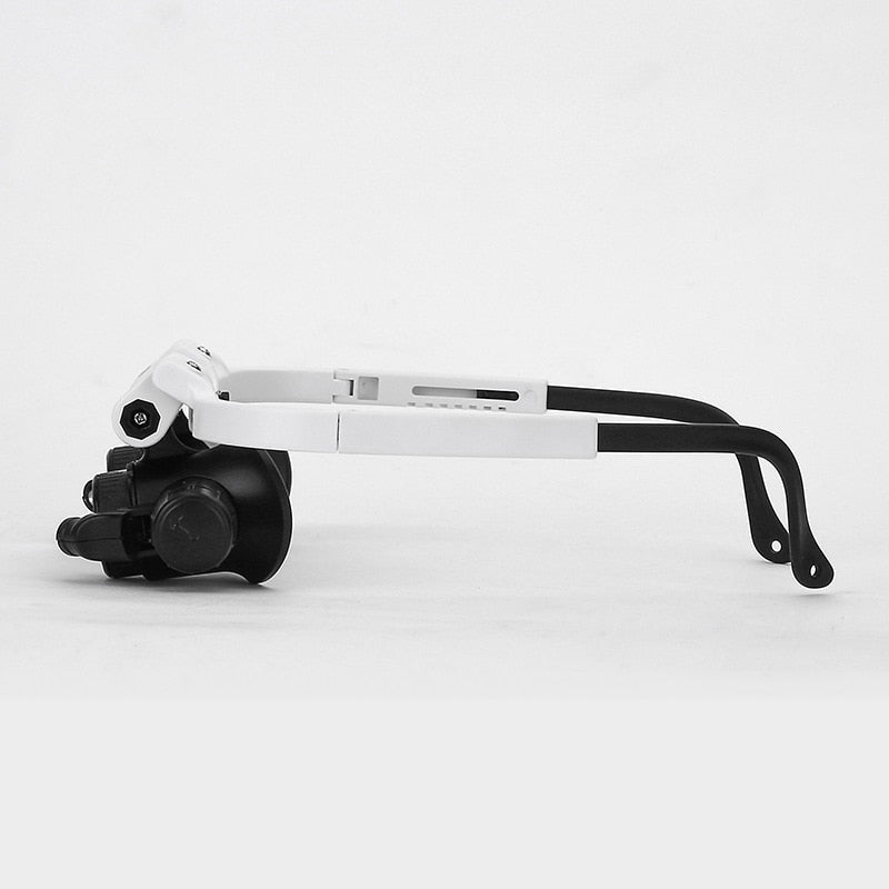 Verstelbare loepbril met LED-verlichting en 3 vergrotingslenzen – VISILUX FocusLens - Glamorix