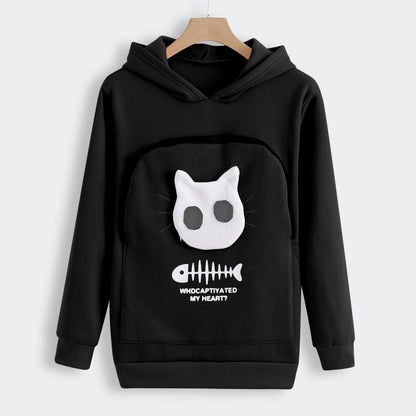 PIPER - Hoodie met huisdierdragerzak en leuk grafisch ontwerp