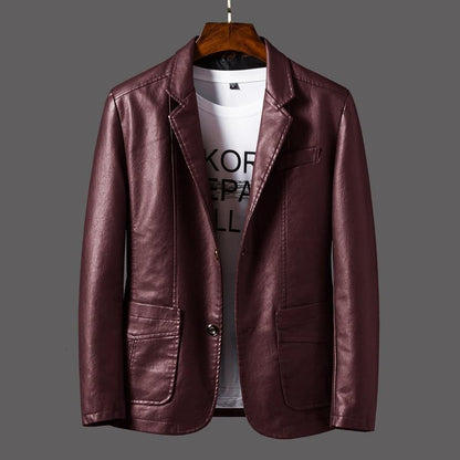 Leren heren blazer met moderne slim fit en tijdloze uitstraling – VALGRANO EdgeLine - Glamorix