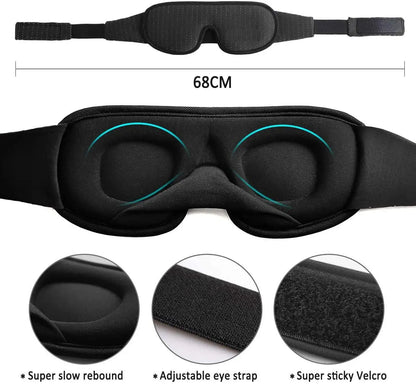 Zachte slaapmasker van ademende stof voor diepe rust – DREAMBLOCK SOFT - Glamorix