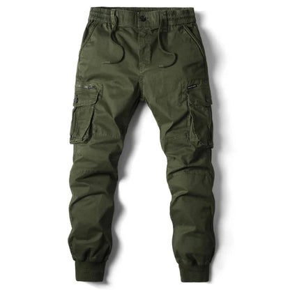 Cargo jogger herenbroek met zakken en sportieve fit – RENVAR - Glamorix