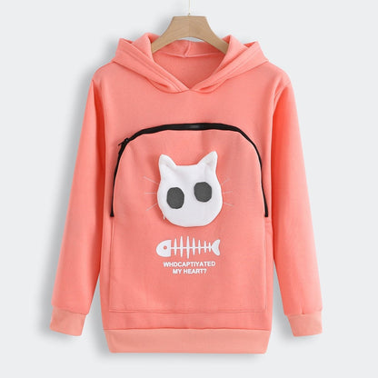 PIPER - Hoodie met huisdierdragerzak en leuk grafisch ontwerp