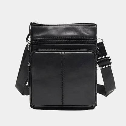 Leren heren crossbodytas met meerdere vakken – VARENO - Glamorix