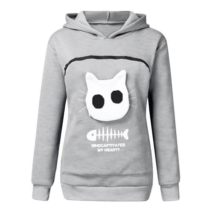 PIPER - Hoodie met huisdierdragerzak en leuk grafisch ontwerp