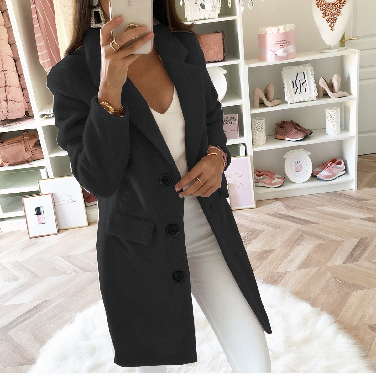 ELENA - Dubbelrijige winterjas voor dames