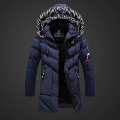 EMIL - Abrigo de invierno con capucha y forro de piel sintética para hombre - Glamorix