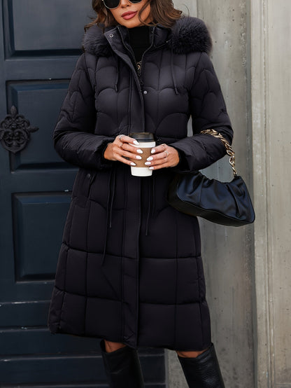 Halflange Jas - Capuchon Met Trekkoord En Verstelbare Band - Glamorix