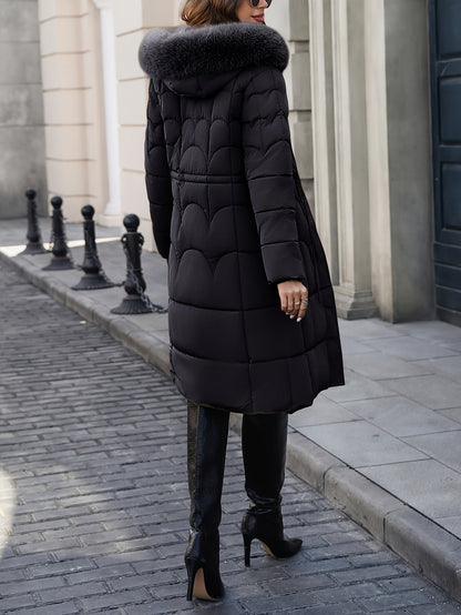 Halflange Jas - Capuchon Met Trekkoord En Verstelbare Band - Glamorix