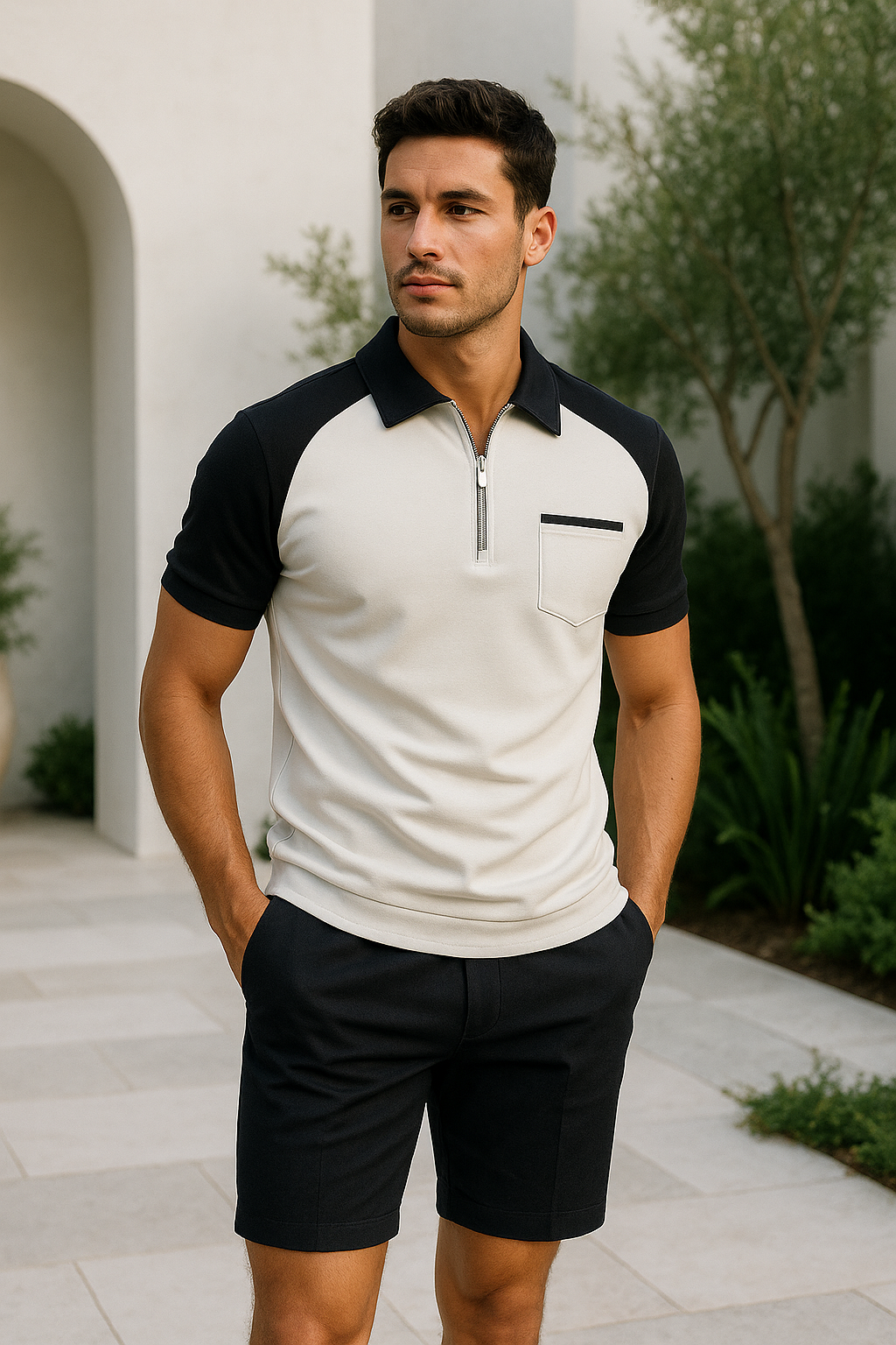 Getailleerd herenpoloshirt met moderne uitstraling – VERTON - Glamorix