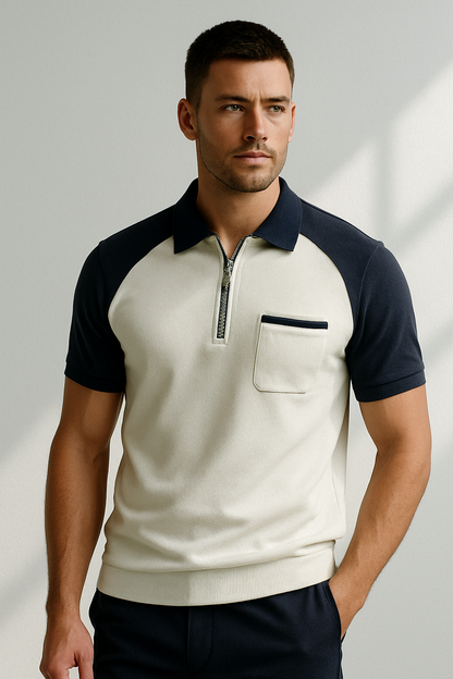 Getailleerd herenpoloshirt met moderne uitstraling – VERTON - Glamorix