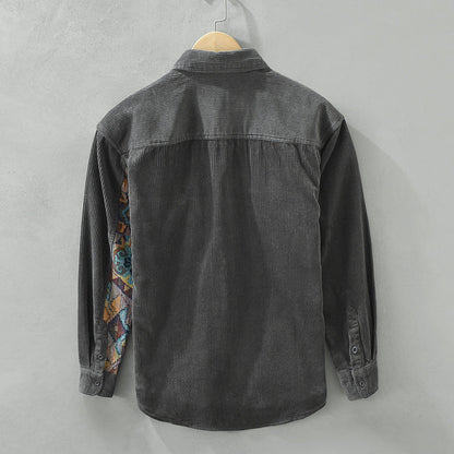 JAMES - Corduroy overhemd met knoopsluiting voor heren