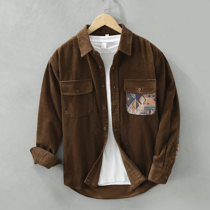 JAMES - Corduroy overhemd met knoopsluiting voor heren
