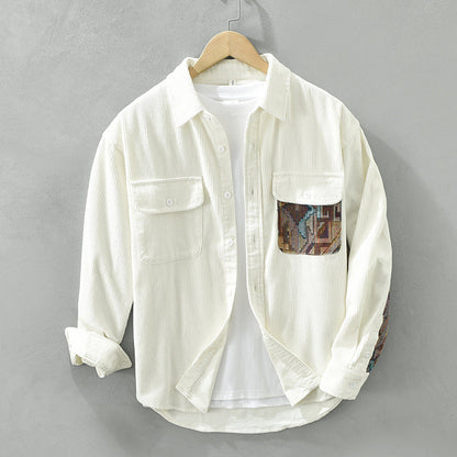 JAMES - Corduroy overhemd met knoopsluiting voor heren