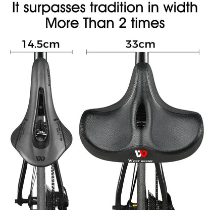 Ergonomisch fietszadel met dikke gelvulling voor MTB en racefietsen – RIDURA ComfortRide - Glamorix