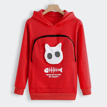 PIPER - Hoodie met huisdierdragerzak en leuk grafisch ontwerp