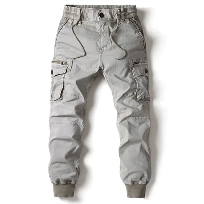 Cargo jogger herenbroek met zakken en sportieve fit – RENVAR - Glamorix