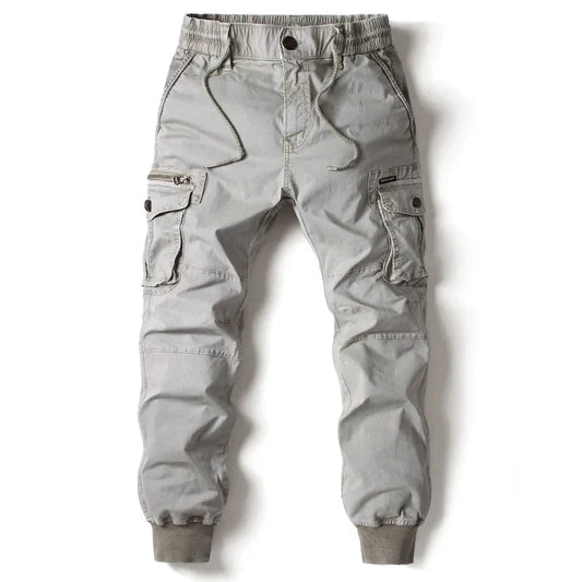 Cargo jogger herenbroek met zakken en sportieve fit – RENVAR - Glamorix