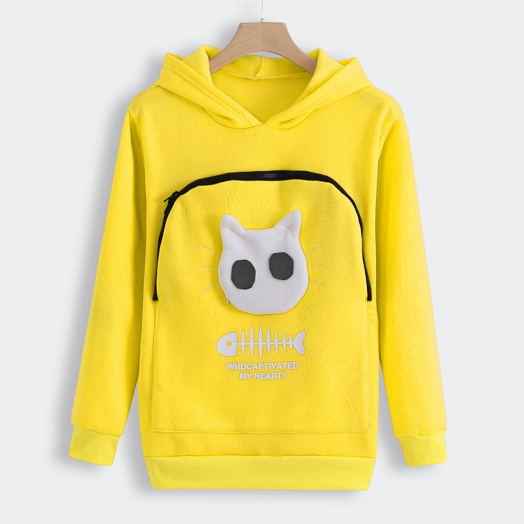 PIPER - Hoodie met huisdierdragerzak en leuk grafisch ontwerp