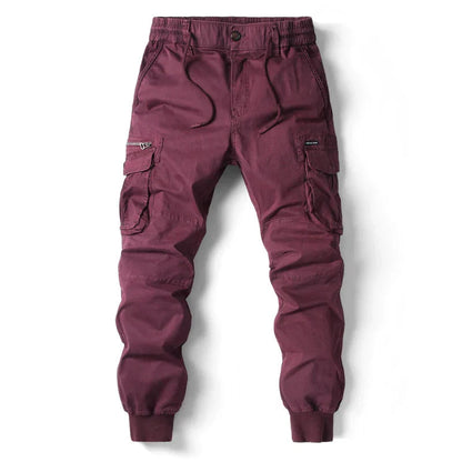 Cargo jogger herenbroek met zakken en sportieve fit – RENVAR - Glamorix