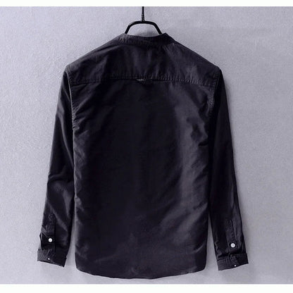 Herenoverhemd met opstaande kraag en rechte pasvorm – ARVID COLLAR - Glamorix