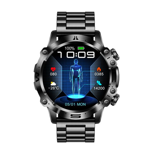 Gezondheidssmartwatch met ECG, bloedsuiker- en bloeddrukmeting – VITALTRACK PRO - Glamorix