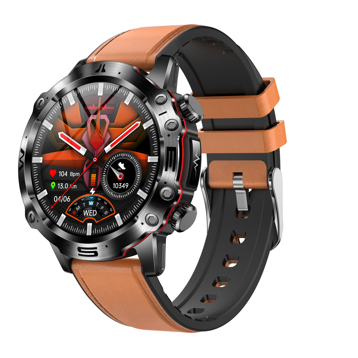 Gezondheidssmartwatch met ECG, bloedsuiker- en bloeddrukmeting – VITALTRACK PRO - Glamorix
