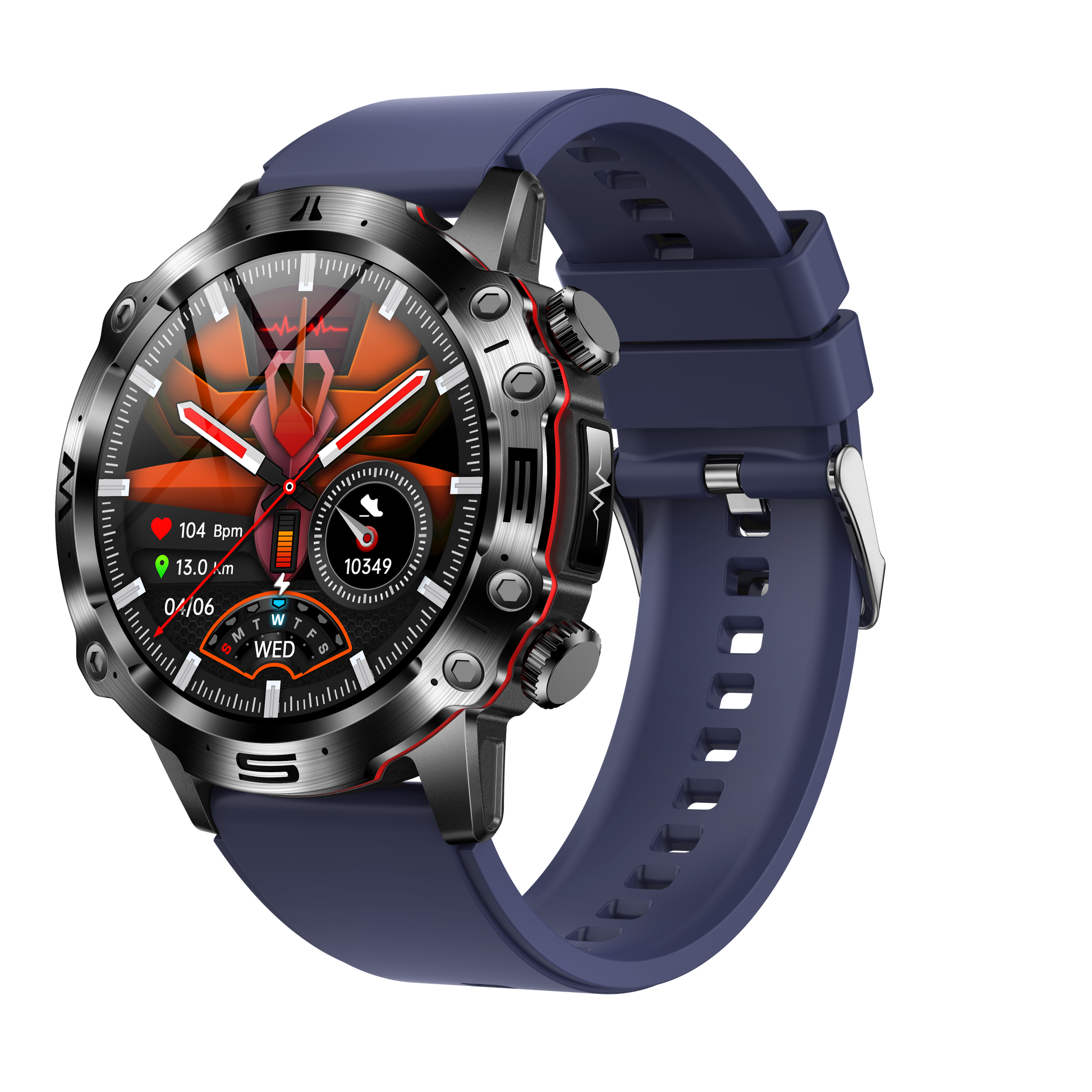 Gezondheidssmartwatch met ECG, bloedsuiker- en bloeddrukmeting – VITALTRACK PRO - Glamorix