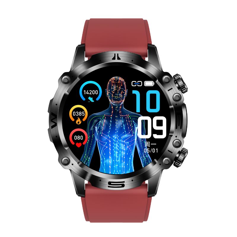 Gezondheidssmartwatch met ECG, bloedsuiker- en bloeddrukmeting – VITALTRACK PRO - Glamorix