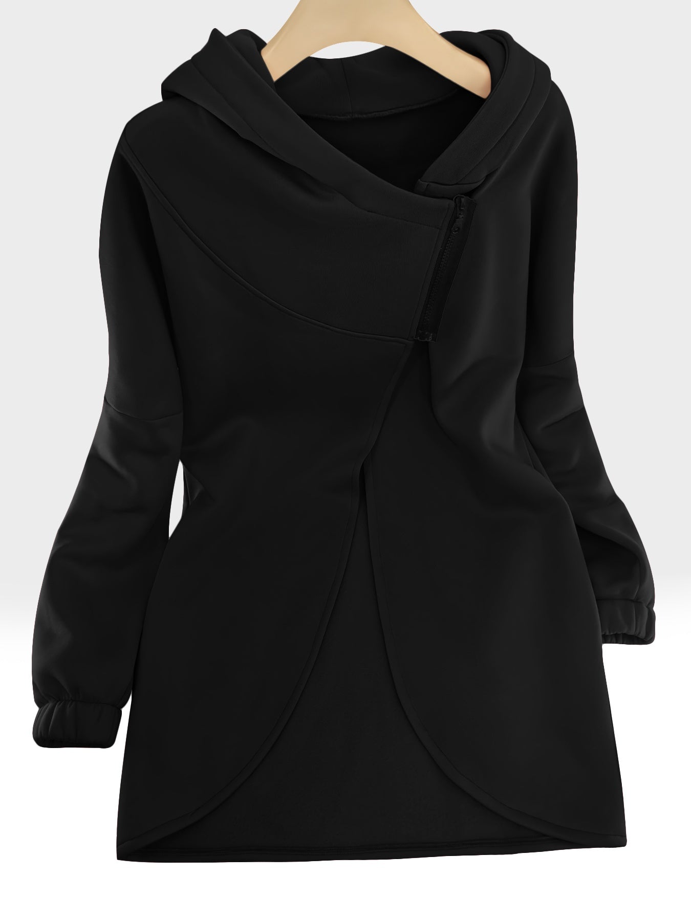 Hoodie met rits en voorzakken voor dagelijks gebruik – VIRON - Glamorix