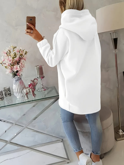 Hoodie met rits en voorzakken voor dagelijks gebruik – VIRON - Glamorix