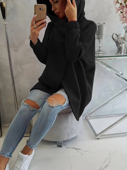 Hoodie met rits en voorzakken voor dagelijks gebruik – VIRON - Glamorix