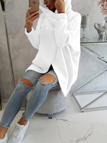 Hoodie met rits en voorzakken voor dagelijks gebruik – VIRON - Glamorix