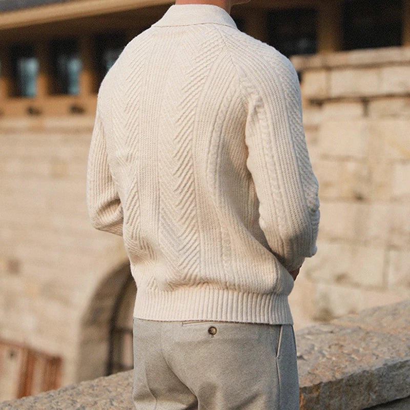 ELLIOT - Gebreide polotrui in old-money stijl