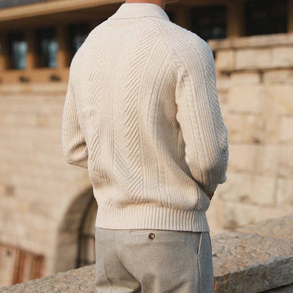 ELLIOT - Gebreide polotrui in old-money stijl