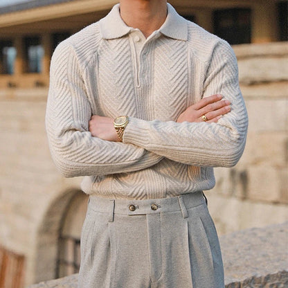 ELLIOT - Gebreide polotrui in old-money stijl