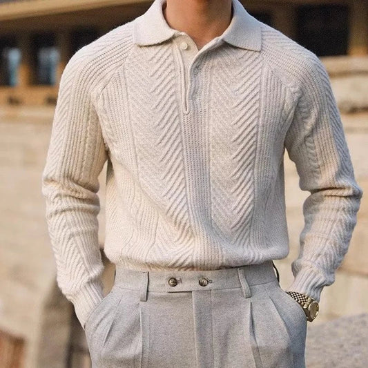 ELLIOT - Gebreide polotrui in old-money stijl