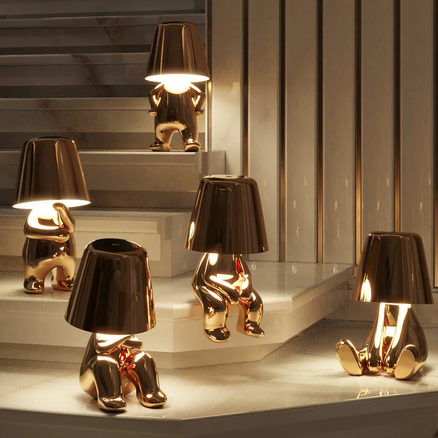 GOLDENLUX – Gouden touch-actieve bureaulamp