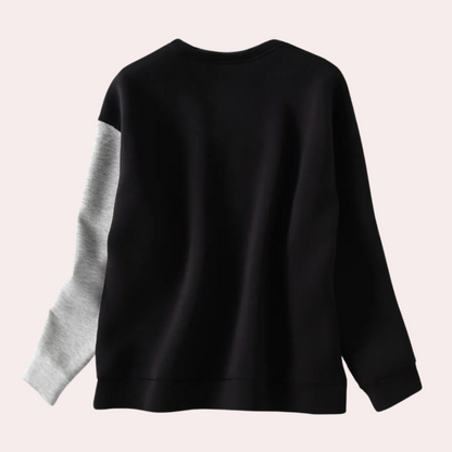 Trendy dames sweatshirt met colorblock design – NUVORA - Glamorix