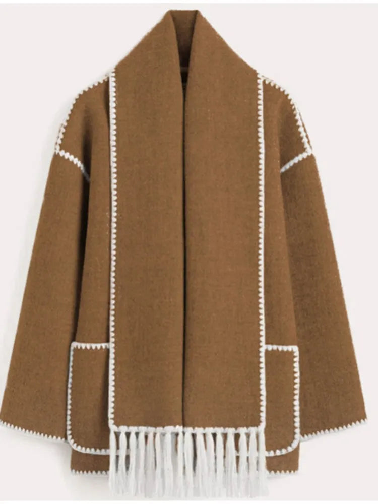 CELIA - Oversized stijlvolle warme sjaaljas voor dames