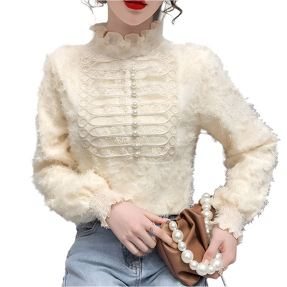 ELOISE - Elegante kanten blouse voor een verfijnde look