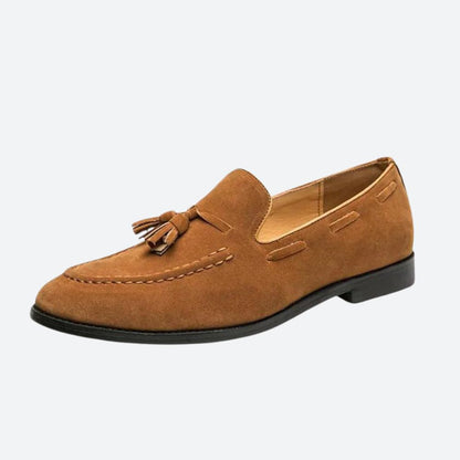 JOSHUA – Klassieke suède loafers met lage hak