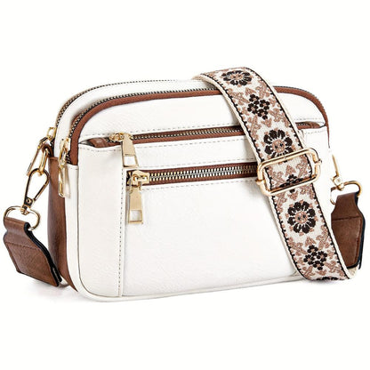 Crossbody damestas met meerdere ritsvakken en verstelbare band – NOLANA CITYBAG - Glamorix