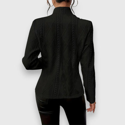 Getailleerde damesblazer met structuur en elegante snit – SERENA FORME - Glamorix