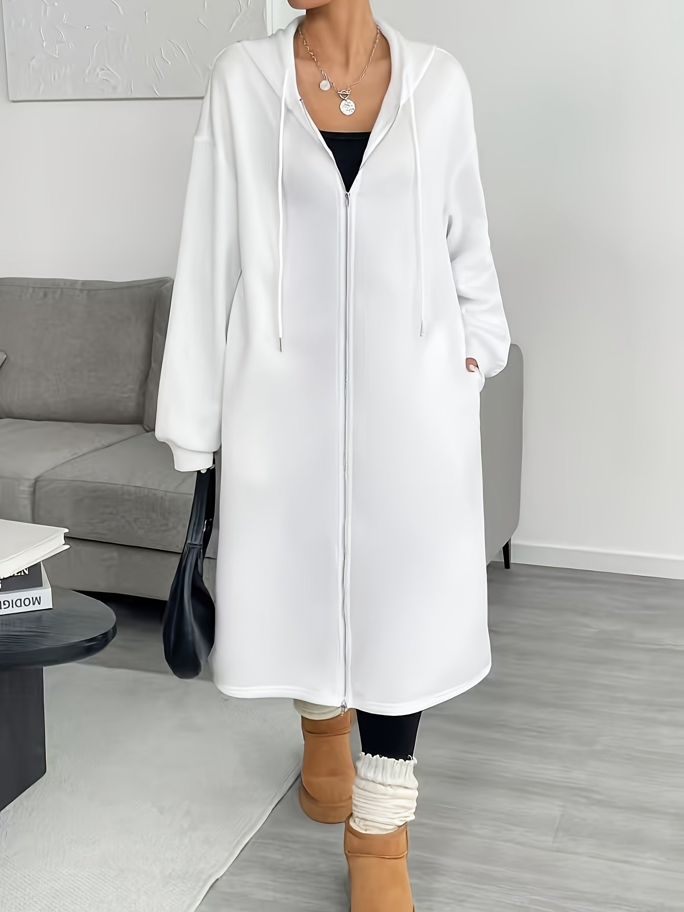 Capuchonjas met rits en knoopsluiting – NOVAQUANTIS - Glamorix