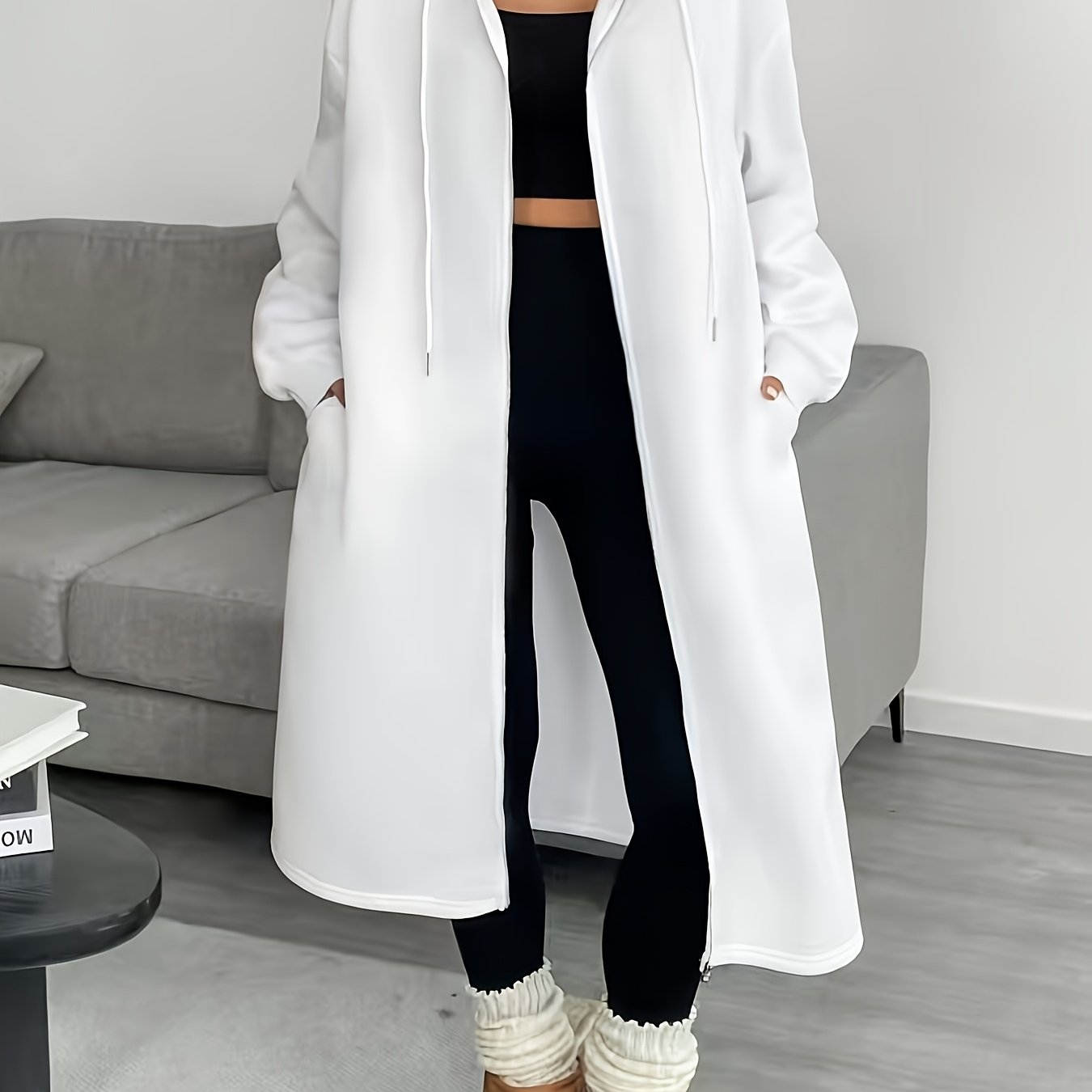Capuchonjas met rits en knoopsluiting – NOVAQUANTIS - Glamorix