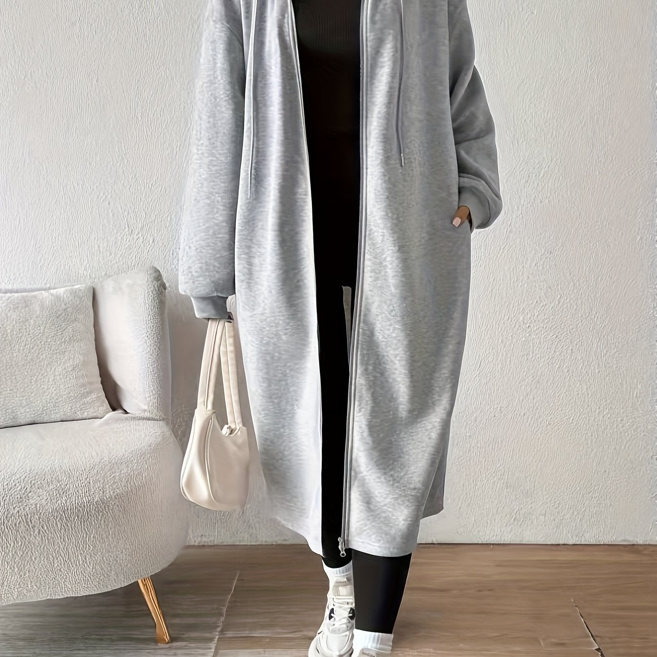 Capuchonjas met rits en knoopsluiting – NOVAQUANTIS - Glamorix