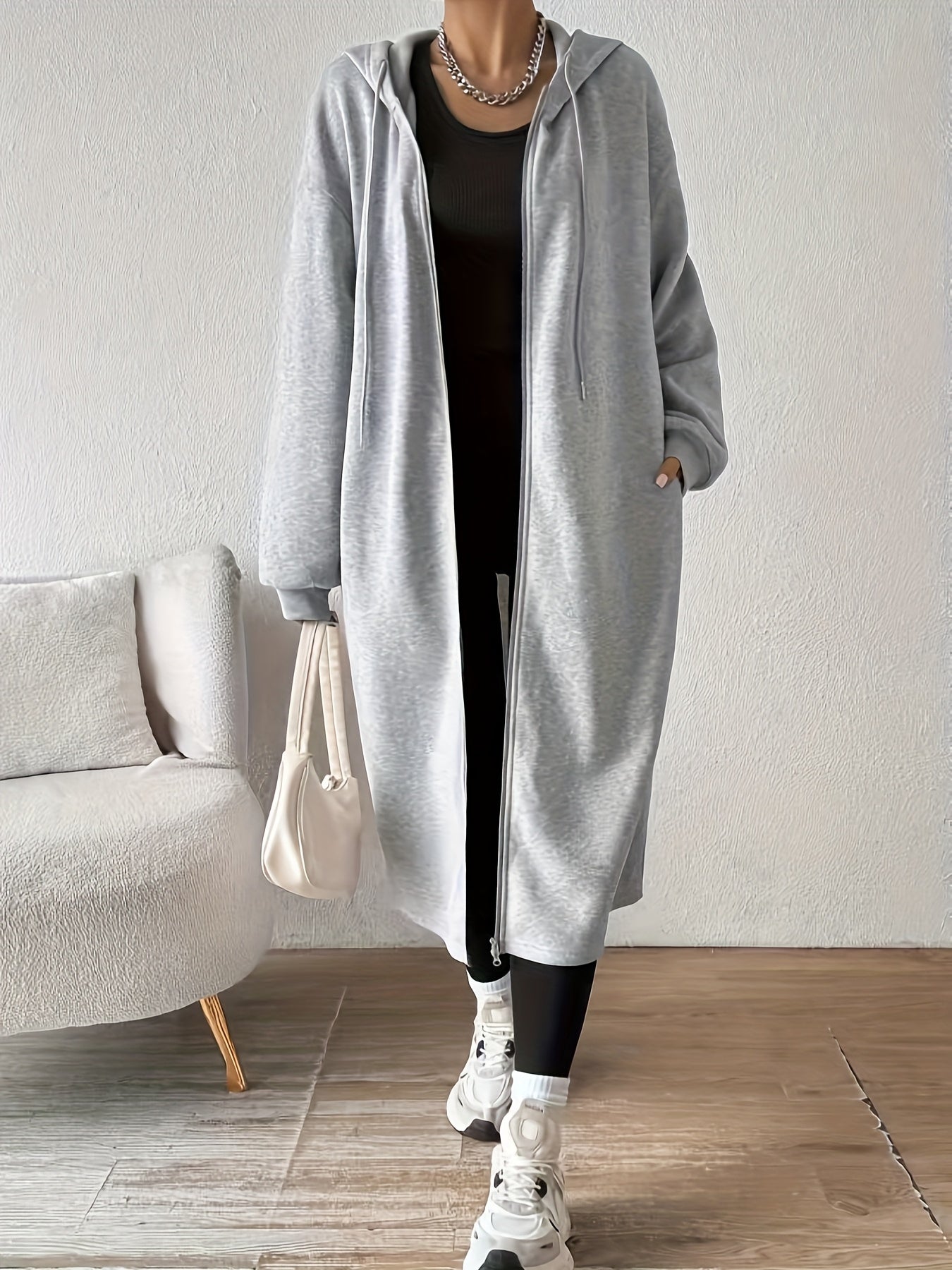 Capuchonjas met rits en knoopsluiting – NOVAQUANTIS - Glamorix