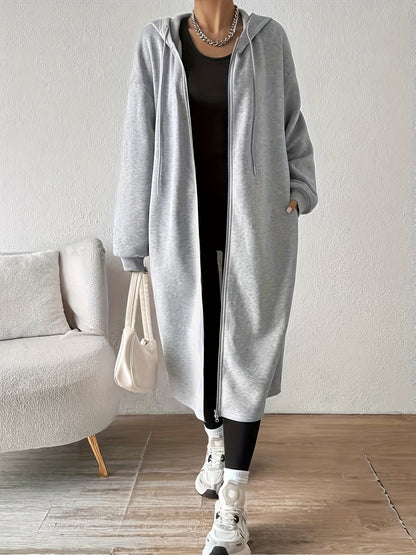 Capuchonjas met rits en knoopsluiting – NOVAQUANTIS - Glamorix